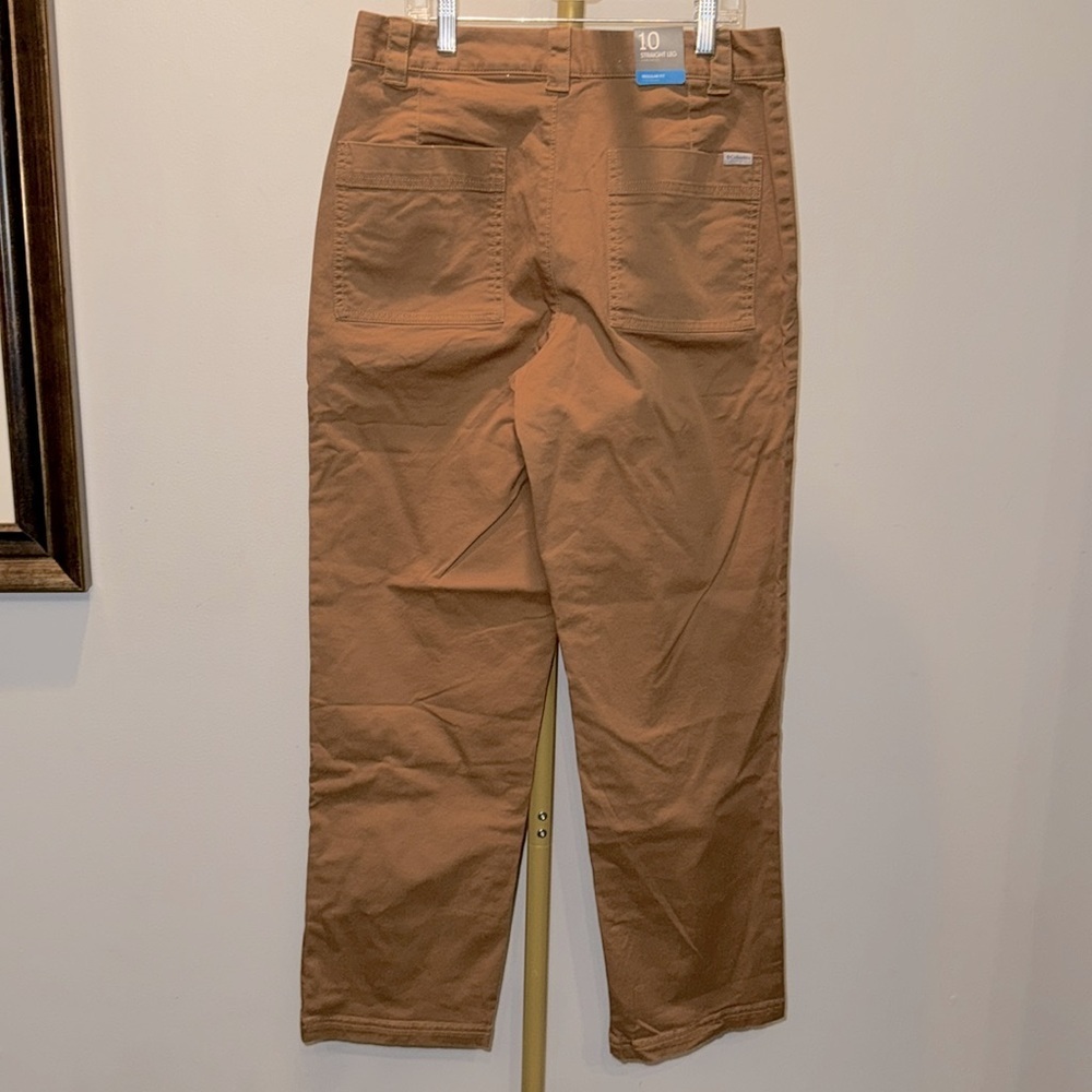 Columbia women’s brown straight leg khaki button fly pants NWT 10 - Picture 7 of 10